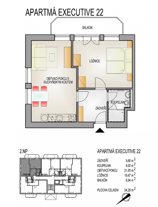 Dispozice apartmánu